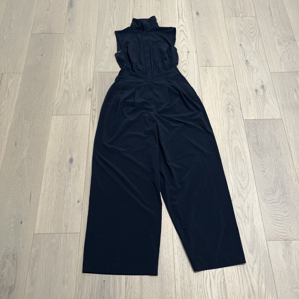 Athleta Brooklyn Heights Wide Leg Jumpsuit Black Size 4 Work Travel